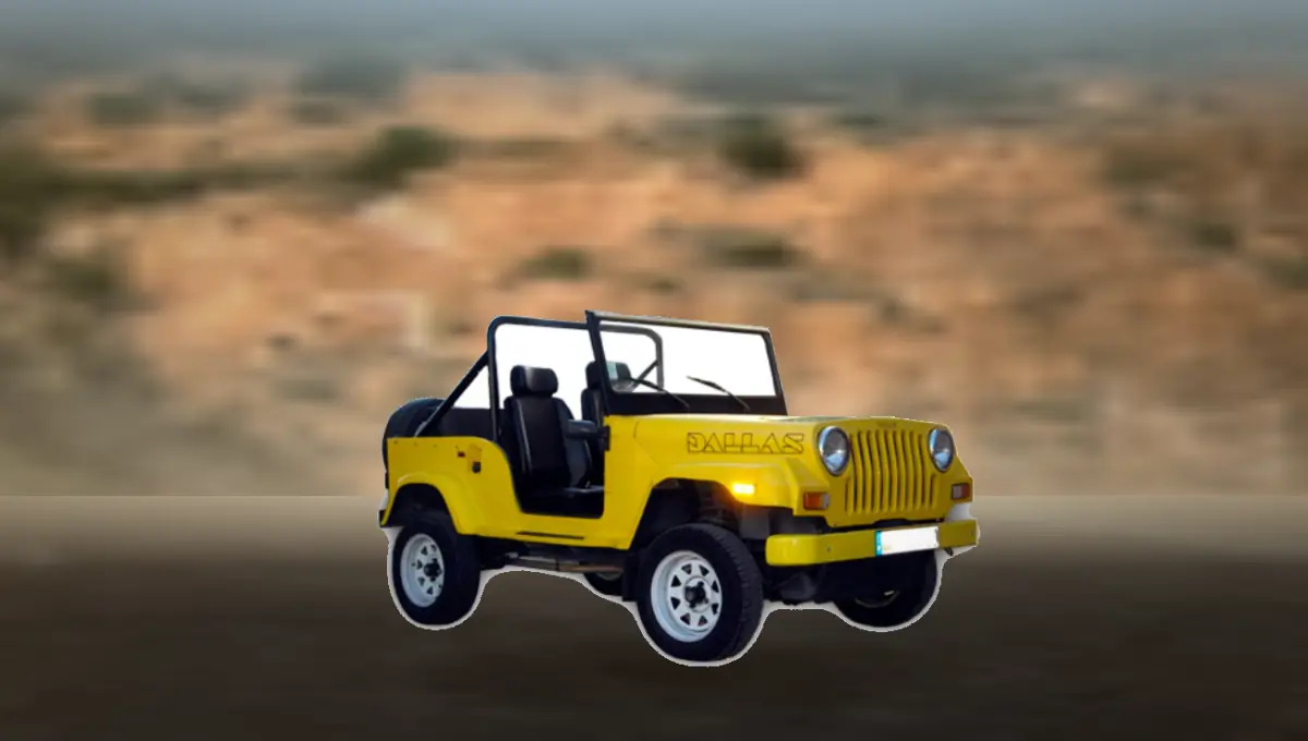 Jeep Dallas jaune pour une activité insolite à Saint-Raphaël